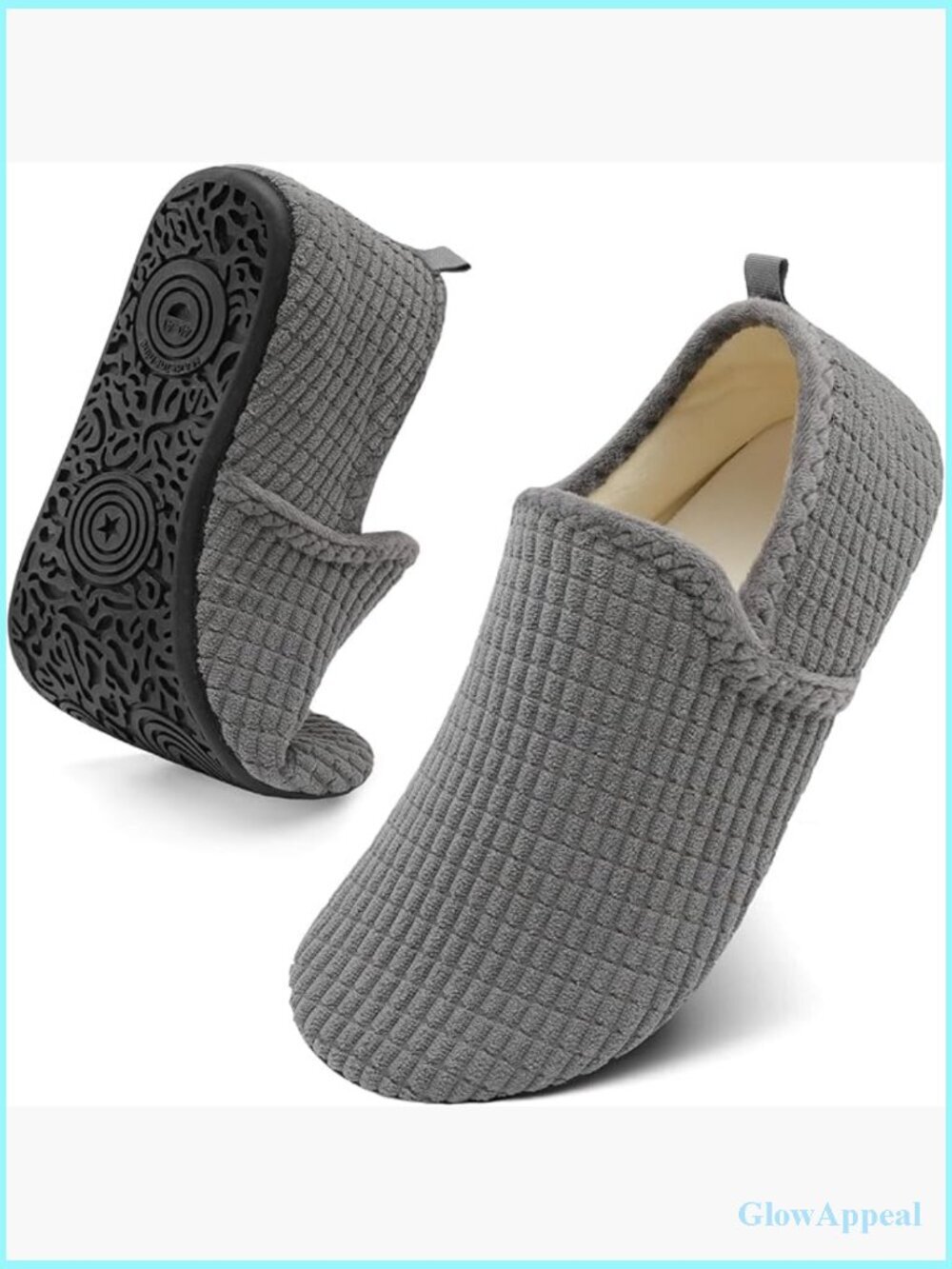 Womens Mens Furry Indoor House Slippers Fuzzy Slip On Soft Sole Slipper Socks